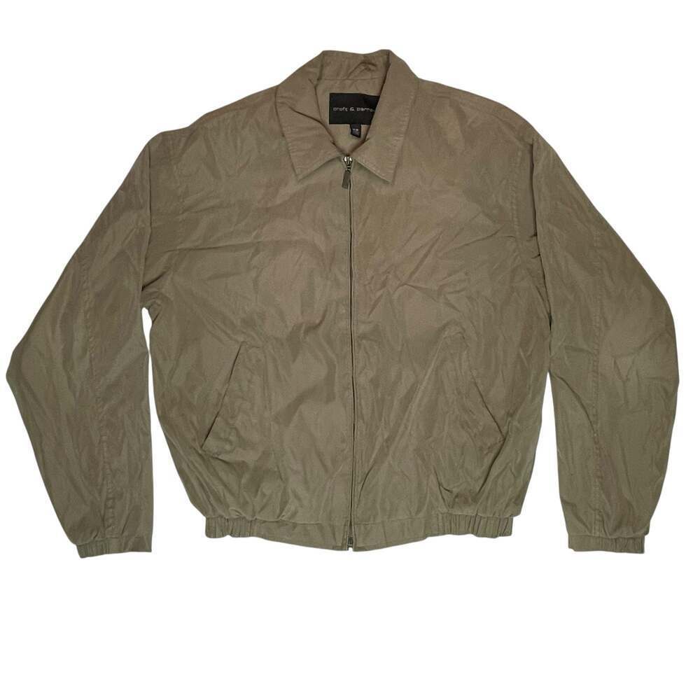 Croft & Barrow Tan Full Zip Lightweight Jacket Mens Medium